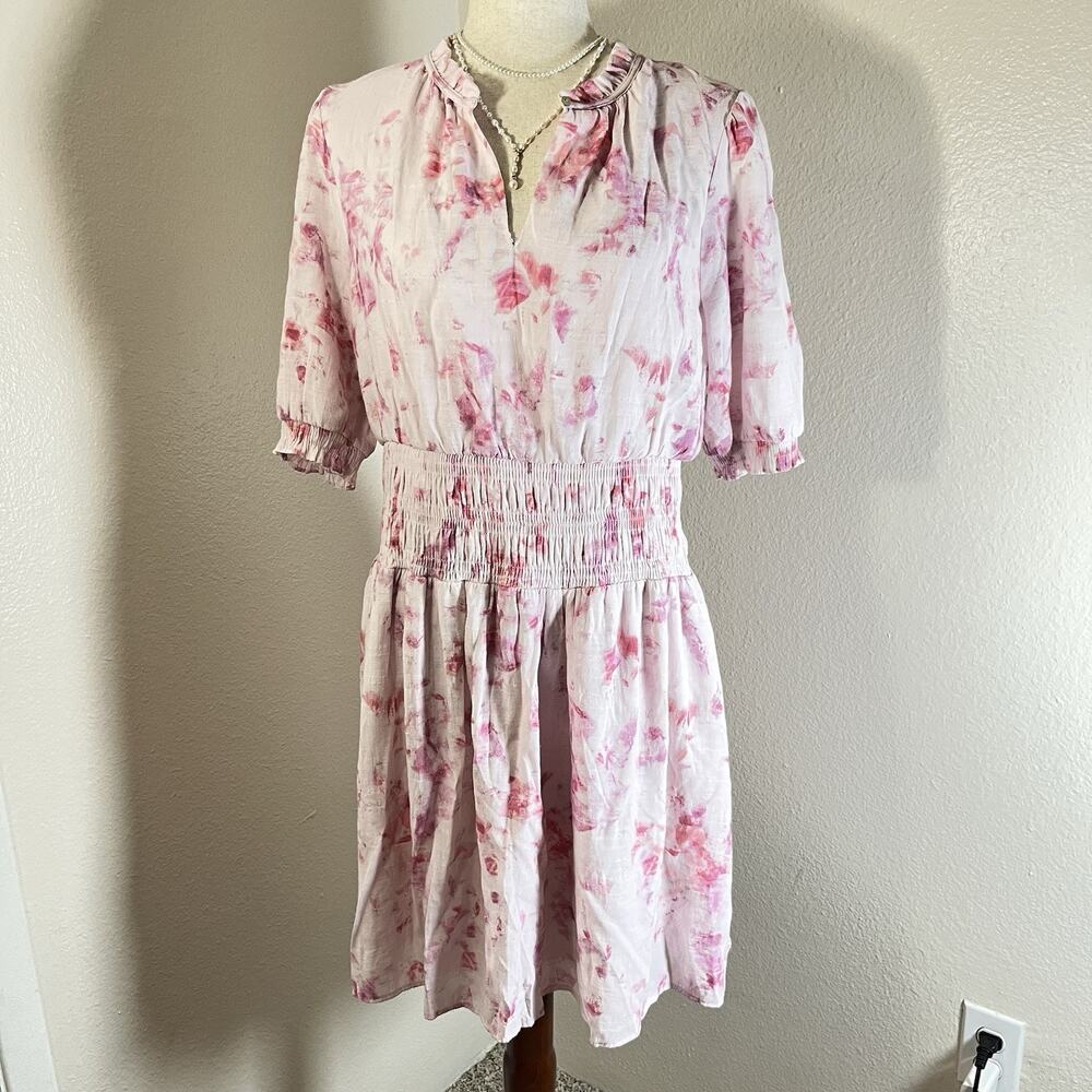 Nine West Women’s Spring watercolors lined short sleeved Dress L